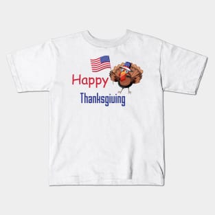 Thanksgiving Funny Turkey Kids T-Shirt